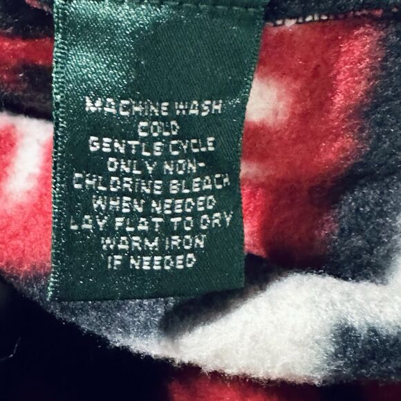 LRL Ralph Lauren Active Aztec Red & Black Full Zip Fleece / Sweater Women's L - Picture 4 of 5